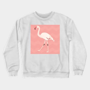 Hand drawn pink flamingo. Seamless pattern Crewneck Sweatshirt